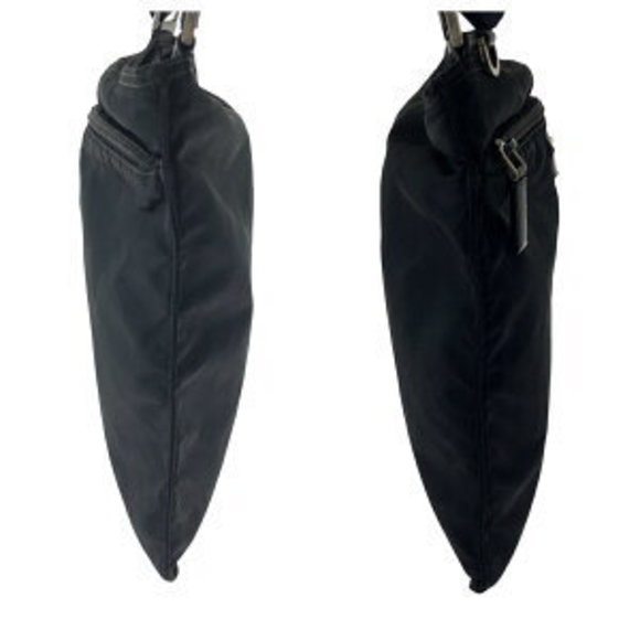 PRADA Tessuto triangular black nylon shoulder bag sacoche - Picture 8 of 9